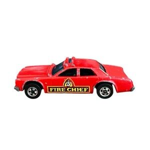 Vintage Hot Wheels Fire Department Chief 1977  Red Blackwall Hong Kong